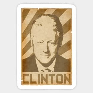 Bill Clinton Retro Propaganda Sticker